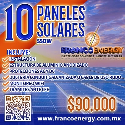 10 PANELES SOLARES, 550W