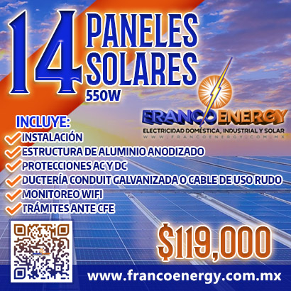 14 PANELES SOLARES, 550W